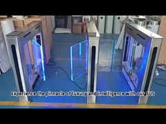 بوابة دوارة متأرجحة موفرة للمساحة من زنتو بتصميم نحيف، تحكم في الوصول ثنائي الاتجاه مع مؤشر LED